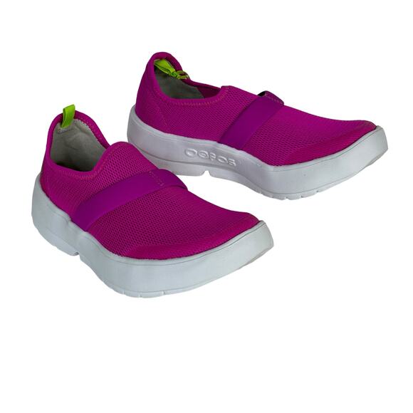 OOFOS OOmg Low Recovery Sneaker Women's Pink Athletic SZ 5 Shoes NEW Slip On - Picture 11 of 11